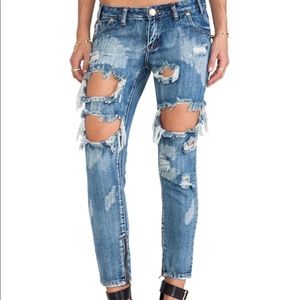 One Teaspoon Trashed Freebirds NWOT